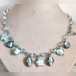 Stunning Le Perle Venetian Foiled glass Necklace/Bracelet Sterling Silver 925